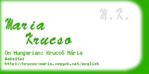 maria krucso business card