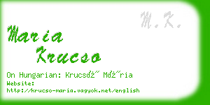 maria krucso business card